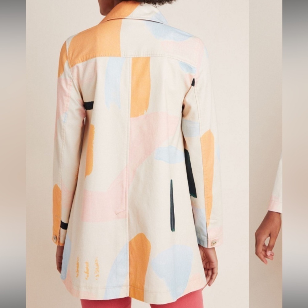 Anthropologie x Moglea Daybreak Trench Coat size 8 - Picture 4 of 14